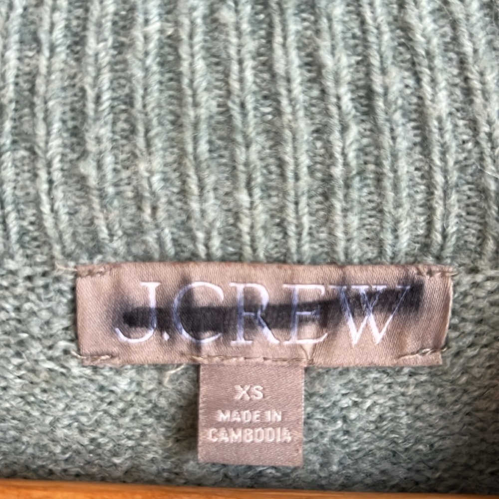 J. Crew Supersoft Rollneck Sweater Womens XS Green - Picture 2 of 8
